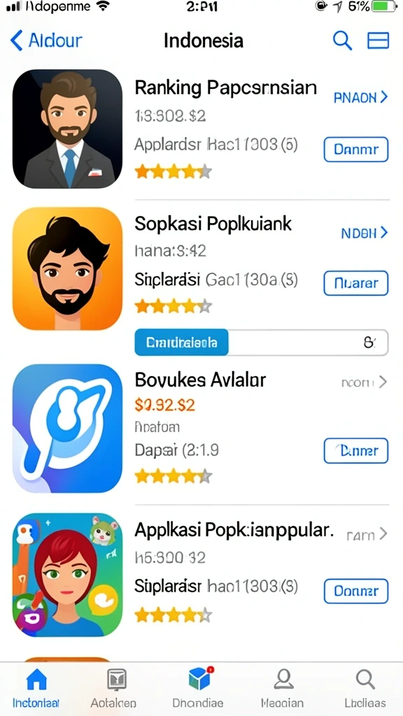 Screenshot dari mode permainan yang menantang.