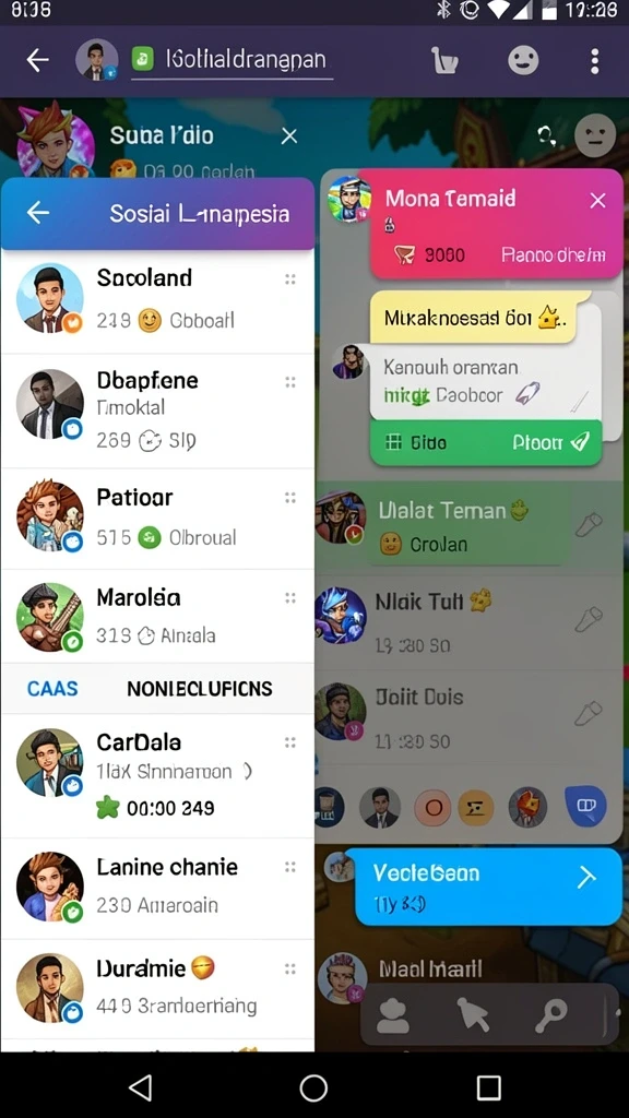 Screenshot dari sistem reward yang menarik.