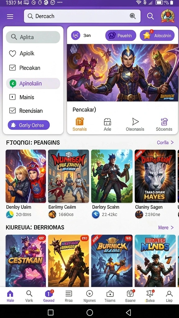 Fitur turnamen yang menawarkan hadiah menarik bagi pemain.