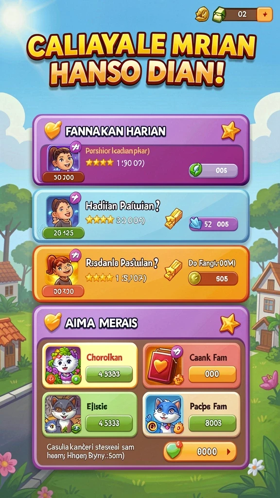 Tangkapan layar menunjukkan grafis yang menawan dan karakter permainan.