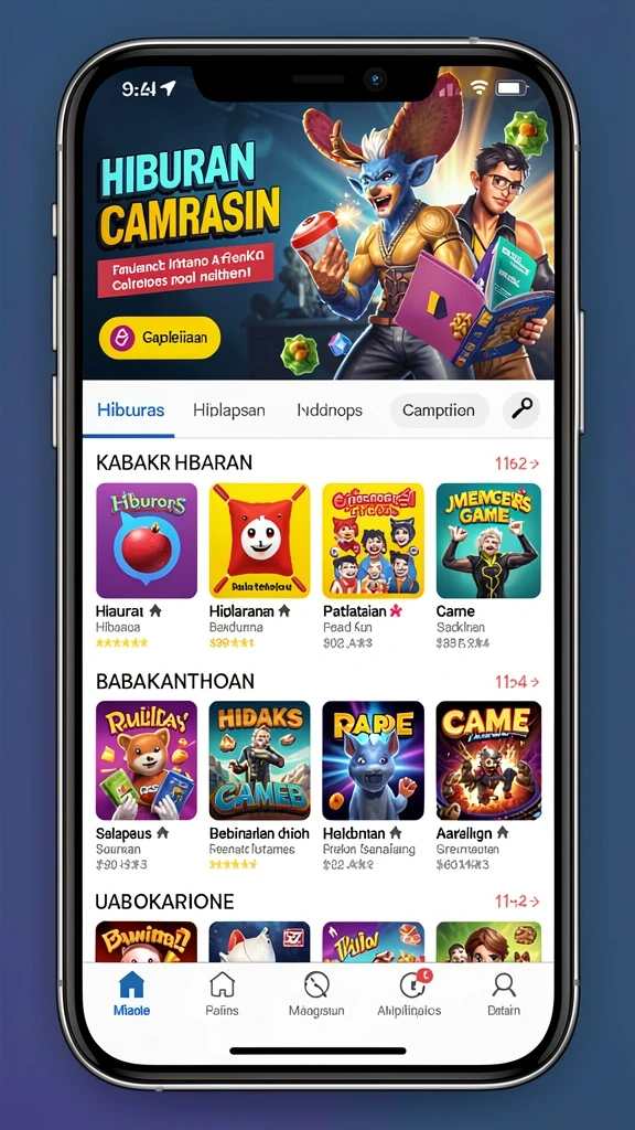 Antarmuka utama aplikasi HAJITOTO yang menarik.