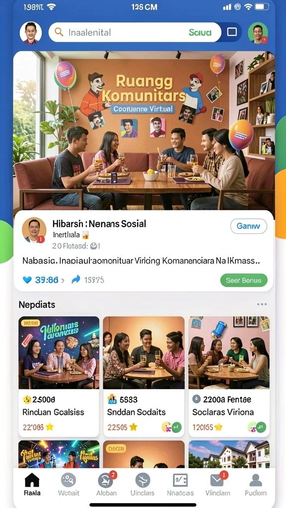 Tampilan awal yang menarik dan mudah digunakan.