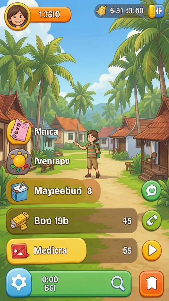 Screenshot menampilkan antarmuka permainan yang user-friendly.