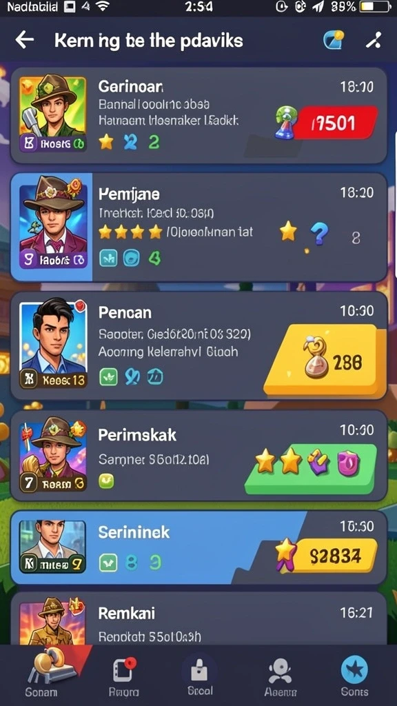 Tangkapan layar dari level baru yang menegangkan.