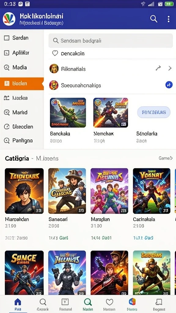 Berbagai pilihan permainan kartu yang seru.