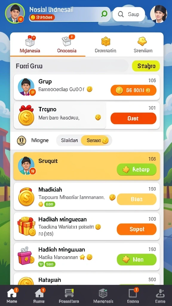 Tampilan antarmuka yang menarik dan interaktif.