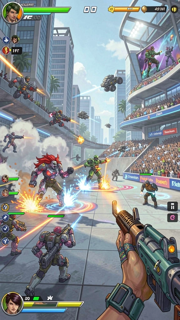 Karakter dengan kemampuan unik memberi variasi pada game.