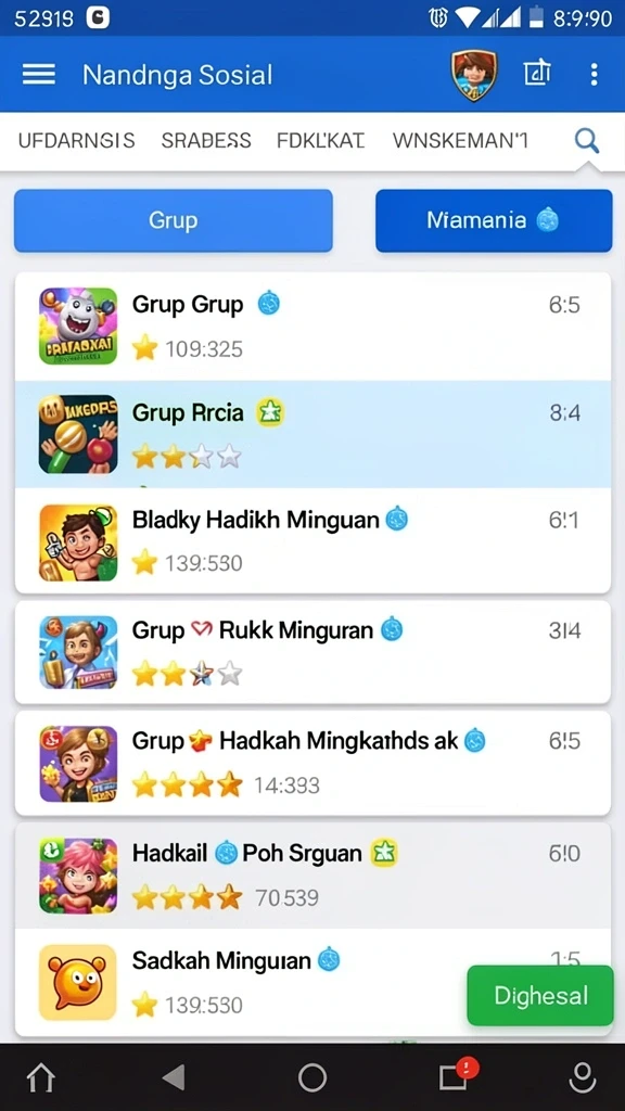 Screenshot saat bermain game kartu di UNTUNGGO.